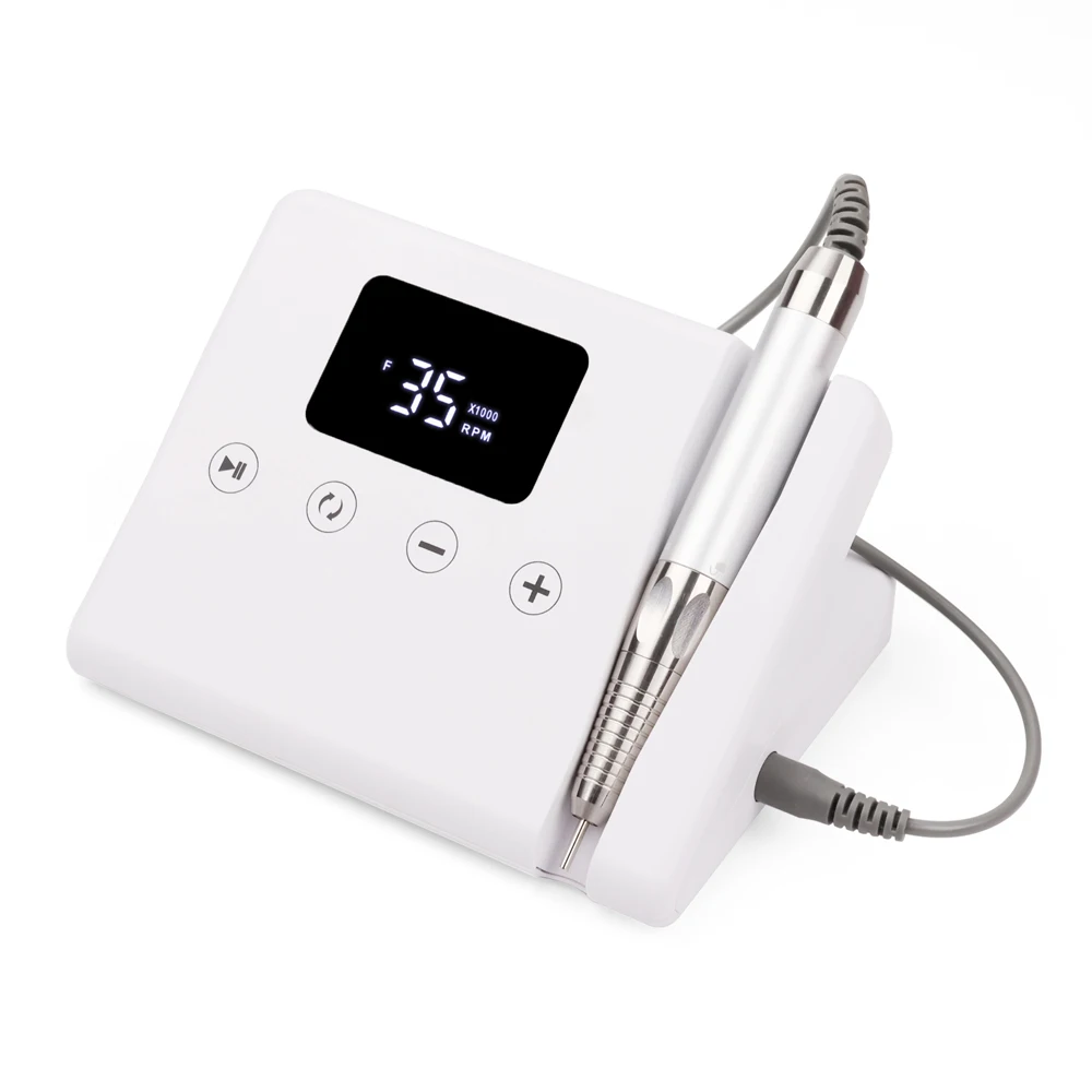 Professional 85W Telephone Brushless Motor 35000RPM Nail Drill Machine Vibration Free Handpiece efile sander