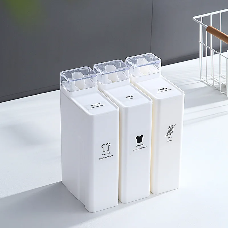 1L Large Capacity Laundry Detergent Clothes Softener Empty Bathroom Shampoo Shower Gel Replenishment Replacement Bottle