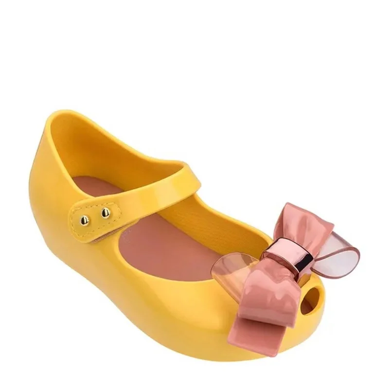  Летние босоножки из прозрачного пластика; Изготовленный на заказ Мини Melissa; Прозрачная обувь; Сандалии в стиле принцессы для маленьких девочек; Обувь детей новые модные вечерние