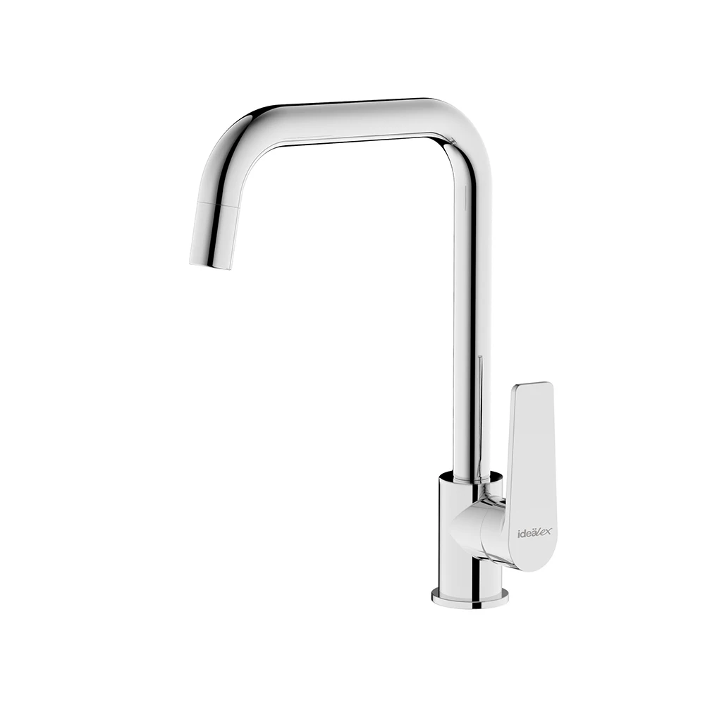 chrome electroplating mixer taps deck mounted single hole kitchen faucet