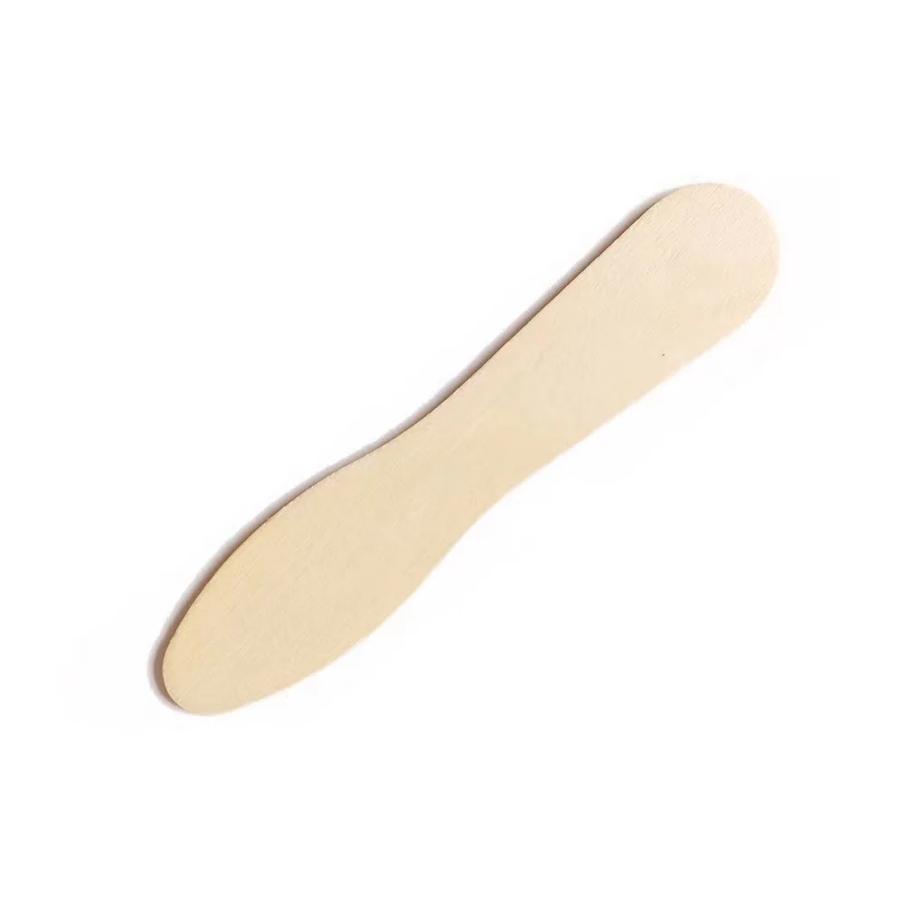Low MOQ birch wood ice cream stick/spoon wooden popsicle sticks waxing spatulas with brand logo