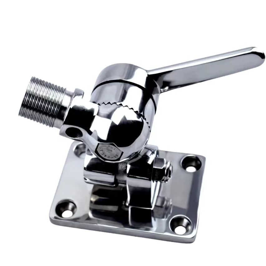 Marine Hardware 316 Stainless Steel High Mirror Polish Interior Antenna Adjustable Boat Base Antenna