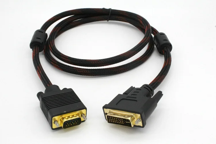 Cheap 24+5  Dvi To 15 Pin Vga Adaptor Cable For Tv Computer Dvd Projector