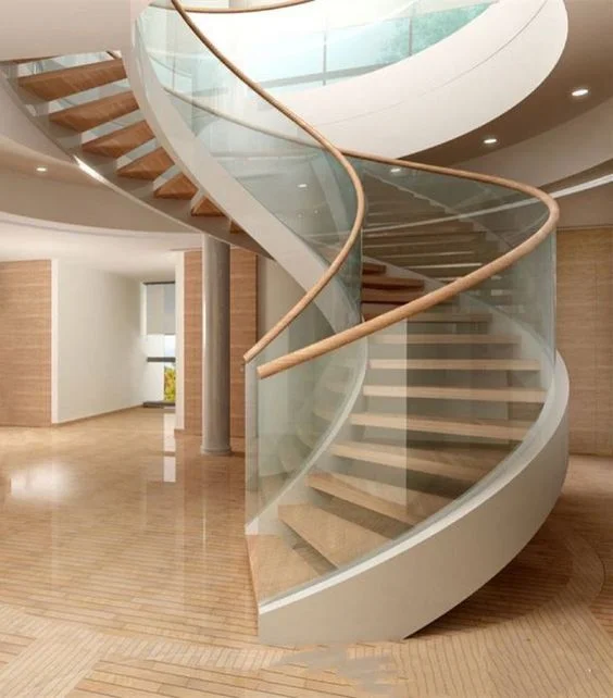 Factory Sale Clear Curved Tempered Glass Panels for Balustrade Balcony Railings