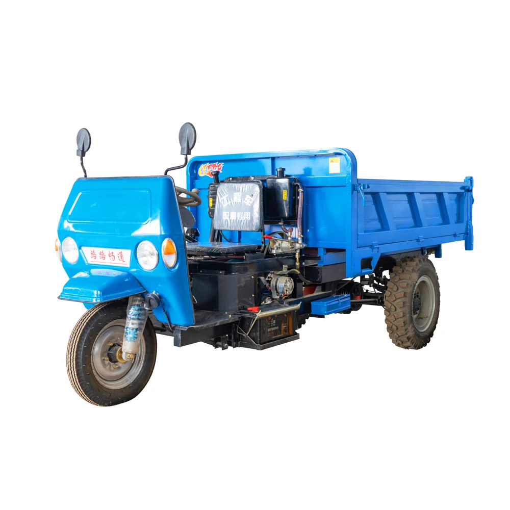 China Three Wheel Cabin tricycle For Sale  diesel cargo dumper for mining use