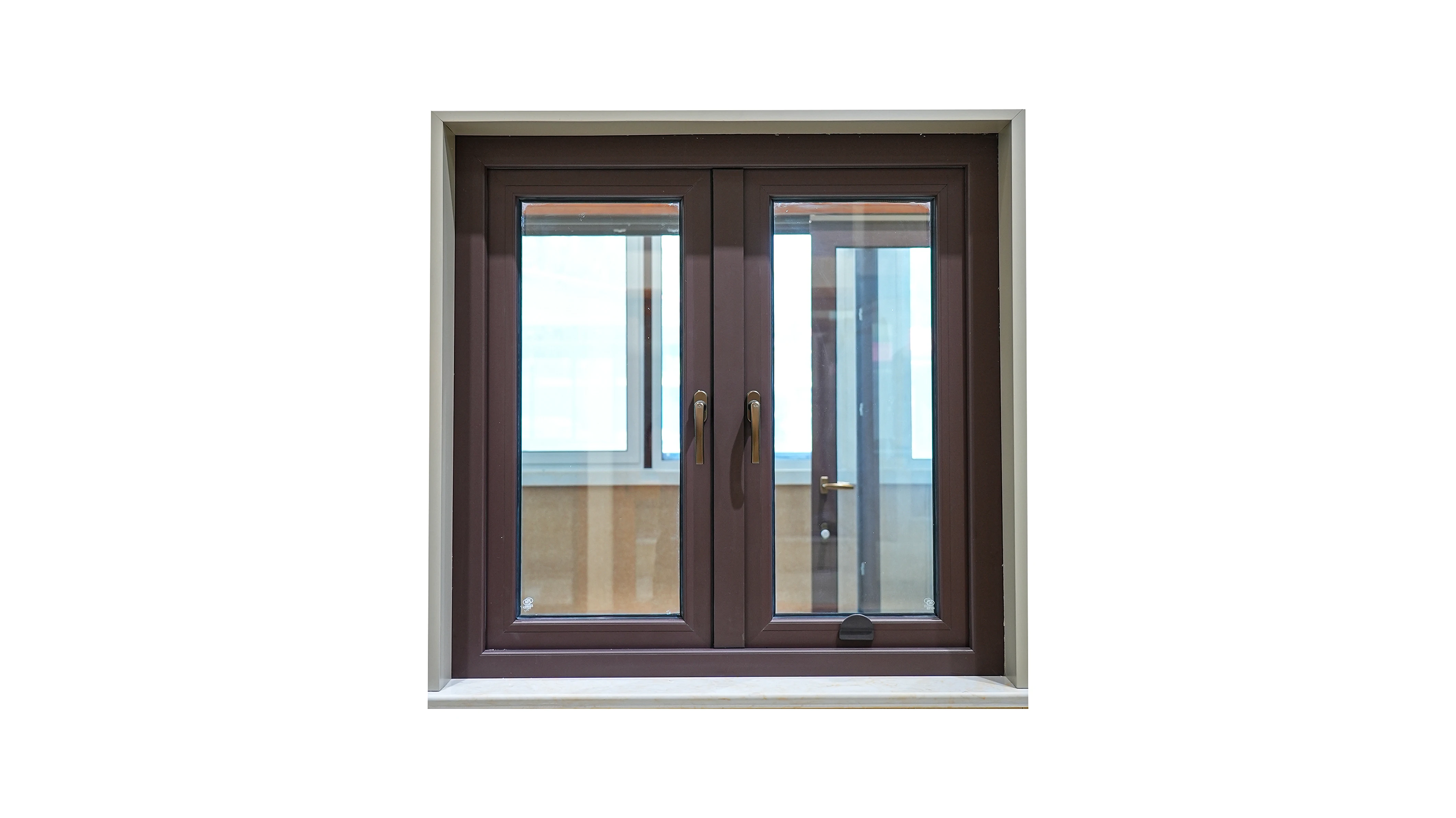 Customized Low-E glass and Germany import hardware  window aluminium alloy  tempered double triple glass casement window