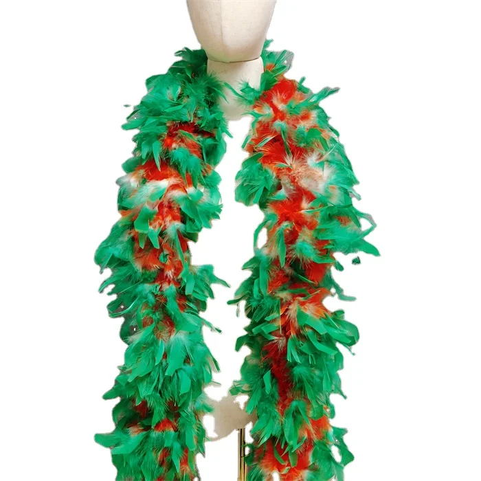 2 tone Chandelle Boa Decorative Turkey Feather Boa Great for Party, Halloween Costume, Christmas Tree