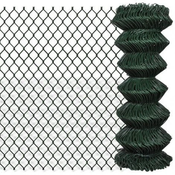 Green PVC coated Diamond Mesh fence chain link mesh