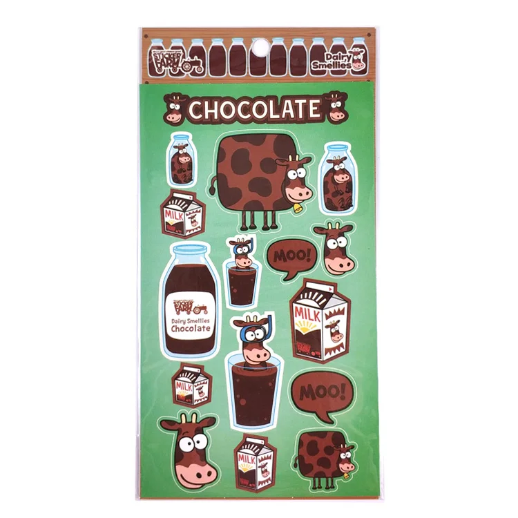 Custom Vanilla Strawberry Chocolate Caramel Wonderful Smell Self Adhesive Paper Labels Scratch and Sniff Scented Stickers