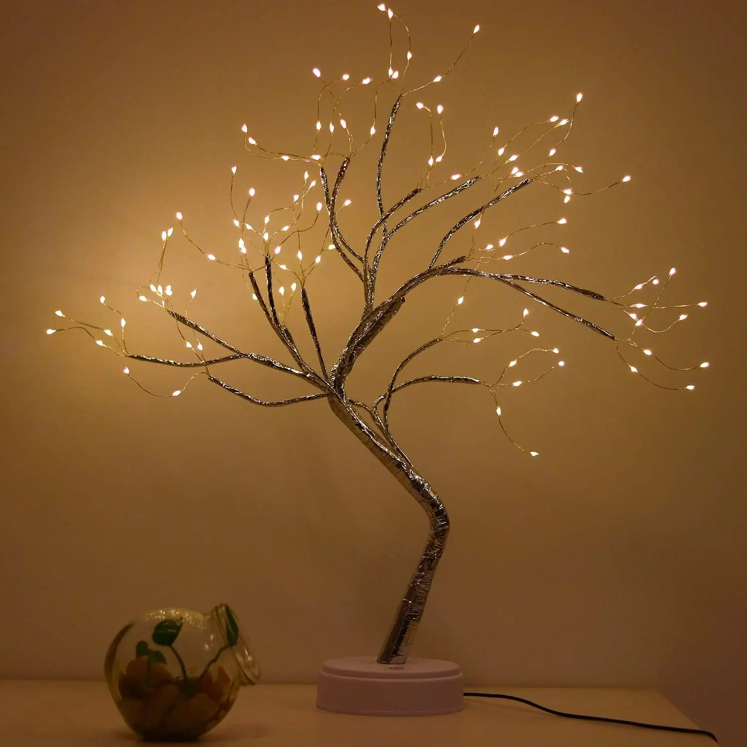 Bonsai Tree Artificial Light Battery and USB Plug in Fairy Light Spirit Tree Lamp DIY Tabletop Tree Light Lamp