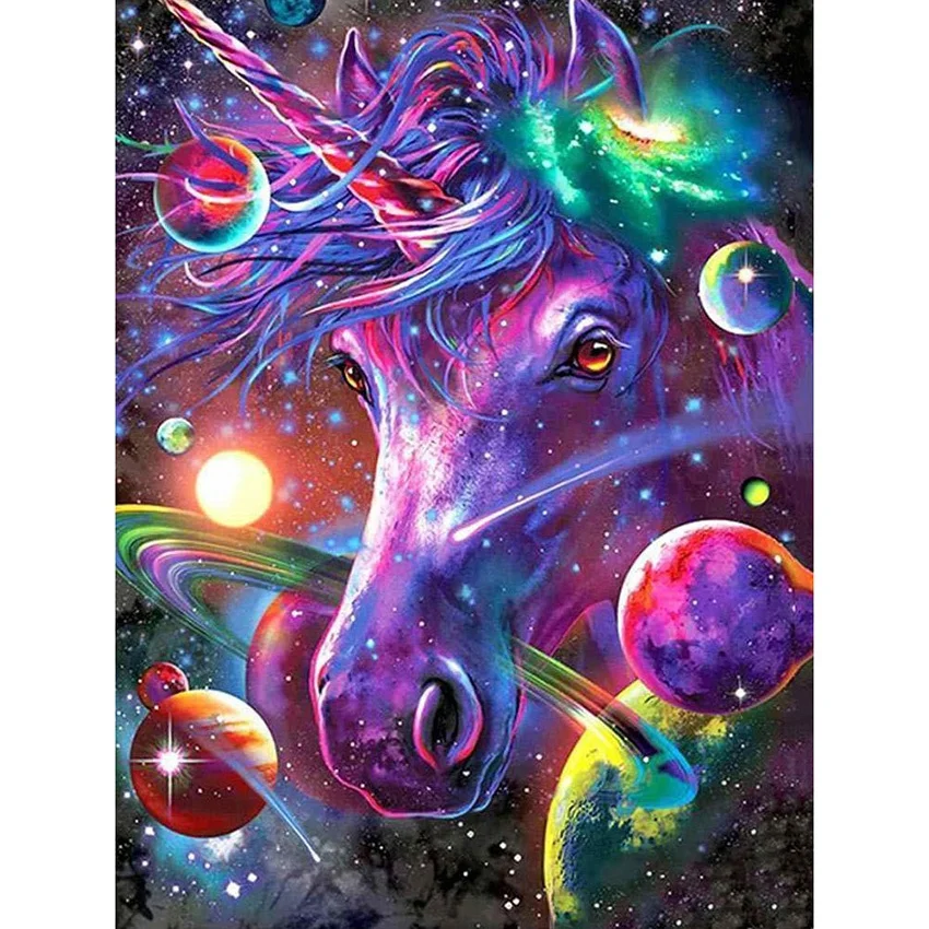 Abstract horse diamond painting kit diamond art kits for adult round dots mosaic art painting