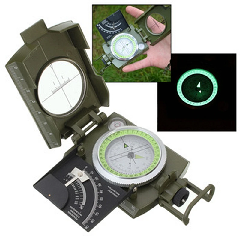 MU Outdoor Multifunction Marine Compass Zinc Alloy Metal Nautical Compass For Hiking And Camping