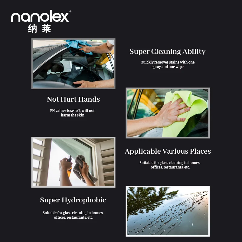 Nanolex 901 Glass cleaner Window Glass Dish Cleaner Degreaser household cleaning chemicals products car care products cleaner