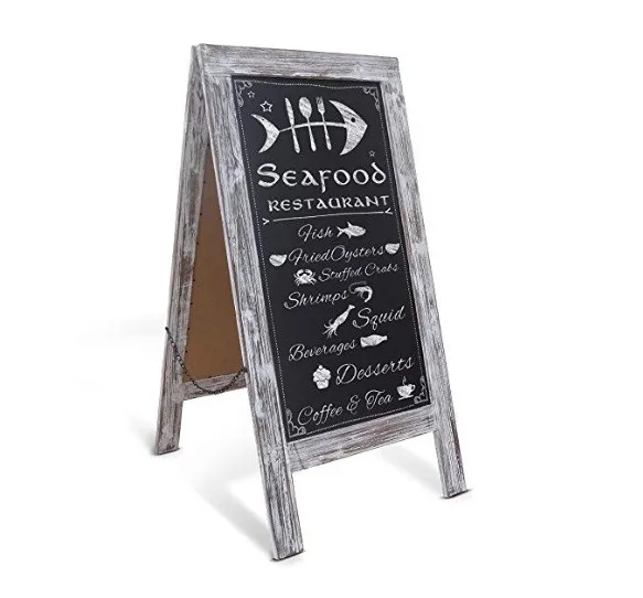A Framed Magnetic Blackboard Sign Sidewalk Chalkboard Sandwich Board Chalk Board Free Standing Sign