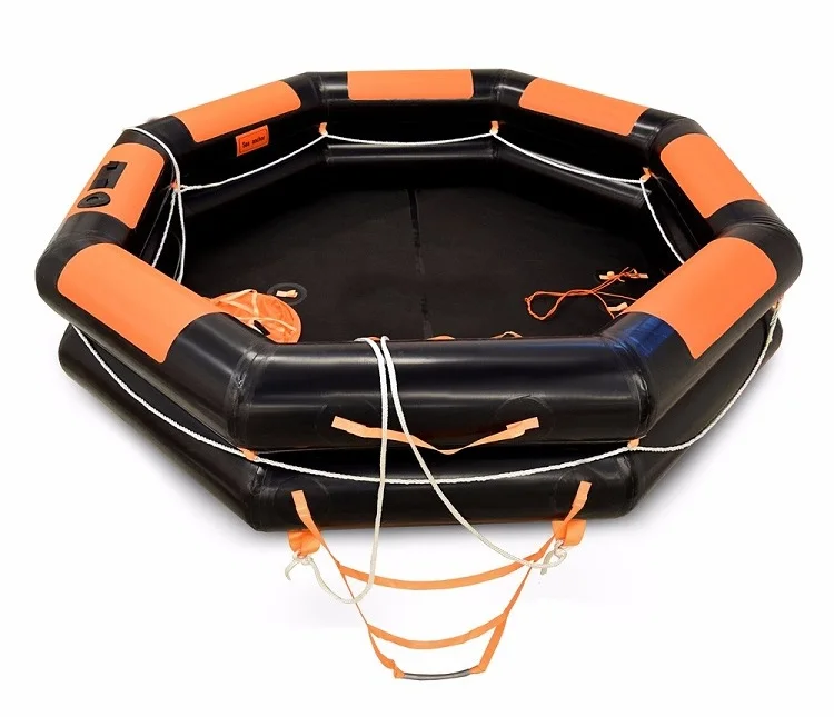 Manufacture wholesale SOLAS EC sea marine rescue 6 10 20 25 person inflatable life raft