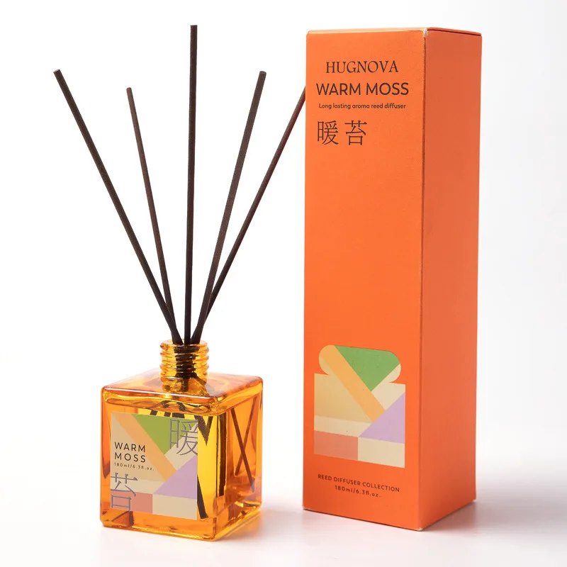 Vintage Square Brown Bottle Dried Flowers Long Lasting Diffuser Essential Oil Wholesale Air Freshener