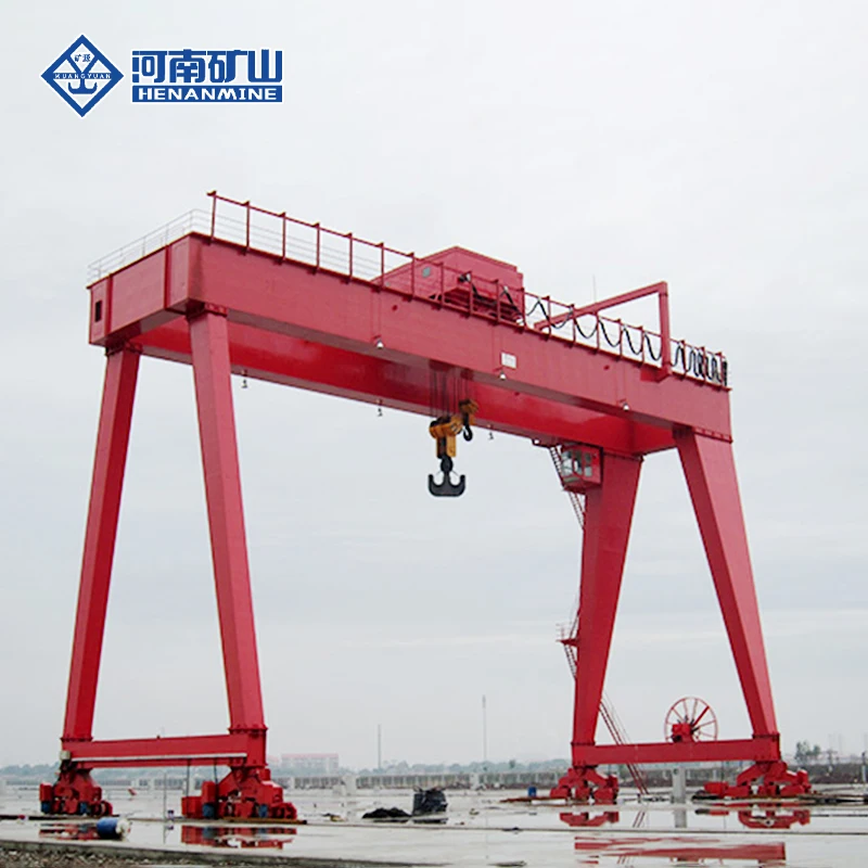32/5T Remote control Double main beam electric winch trolley gantry crane in outdoor