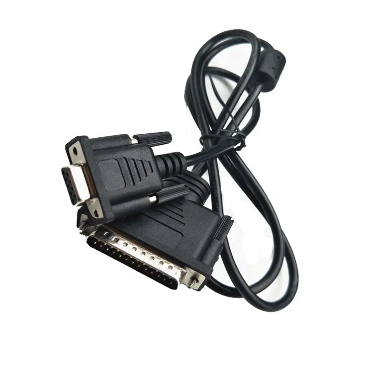 D-SUB 9P Signal  cable with ferrite choke for printer computer cable