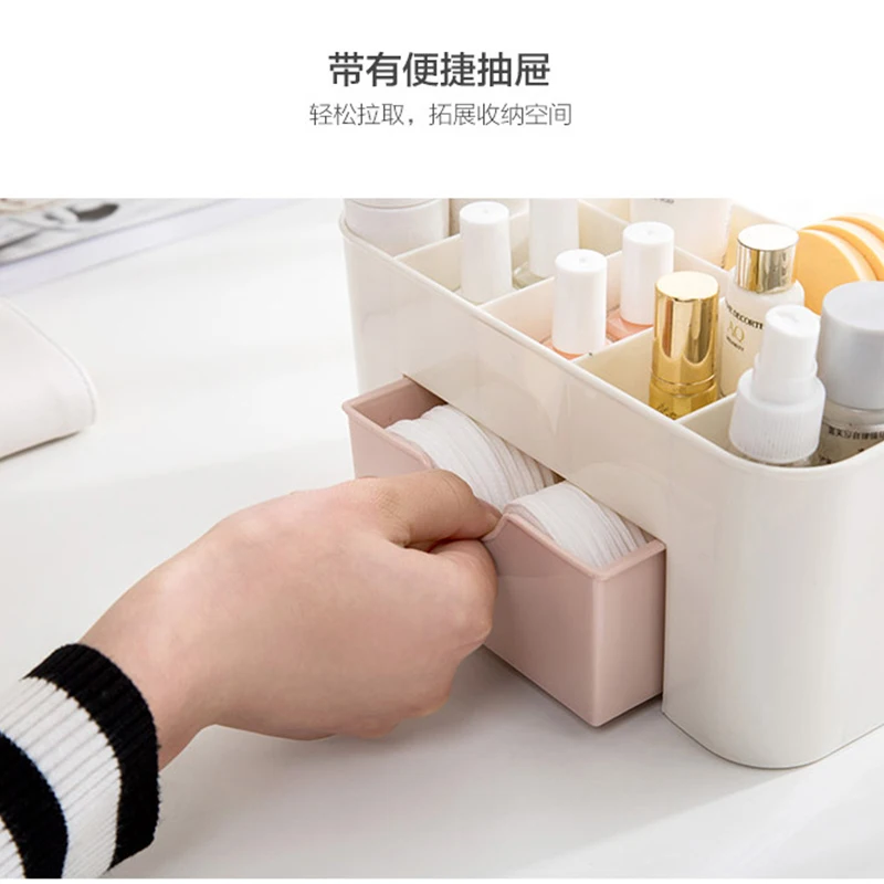 
Multifunctional Mini Drawer Desk Stationery Organizer Plastic Cosmetic Storage Box 