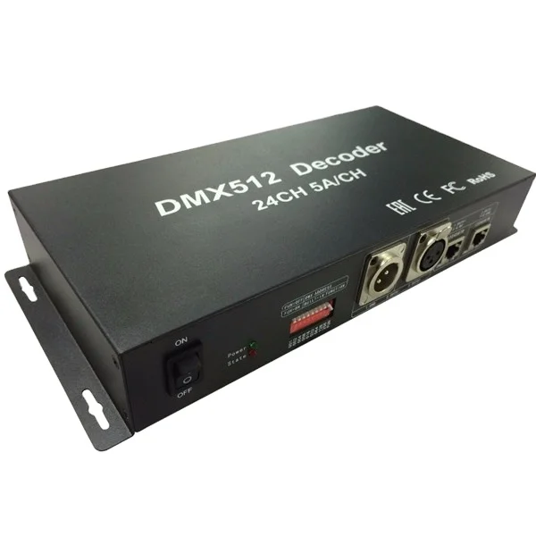 6CH 24CH PWM constant voltage  led driver DMX LED Decoder for RGB led strip