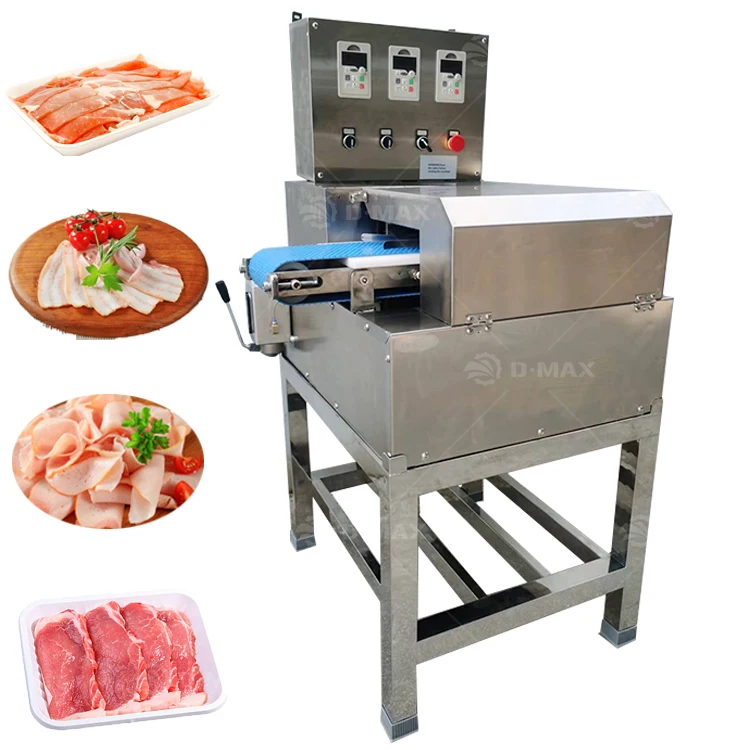 Commercial kitchen use Tofu Fish Beef Pork Fresh Meat Thin Cut Cutter Slicer Machine