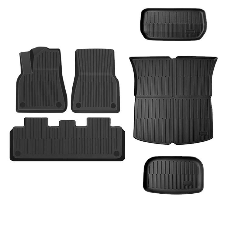 Universal absorbent car floor mat with anti-skid 3D design TPE material protects the carpet on the interior floor of the car