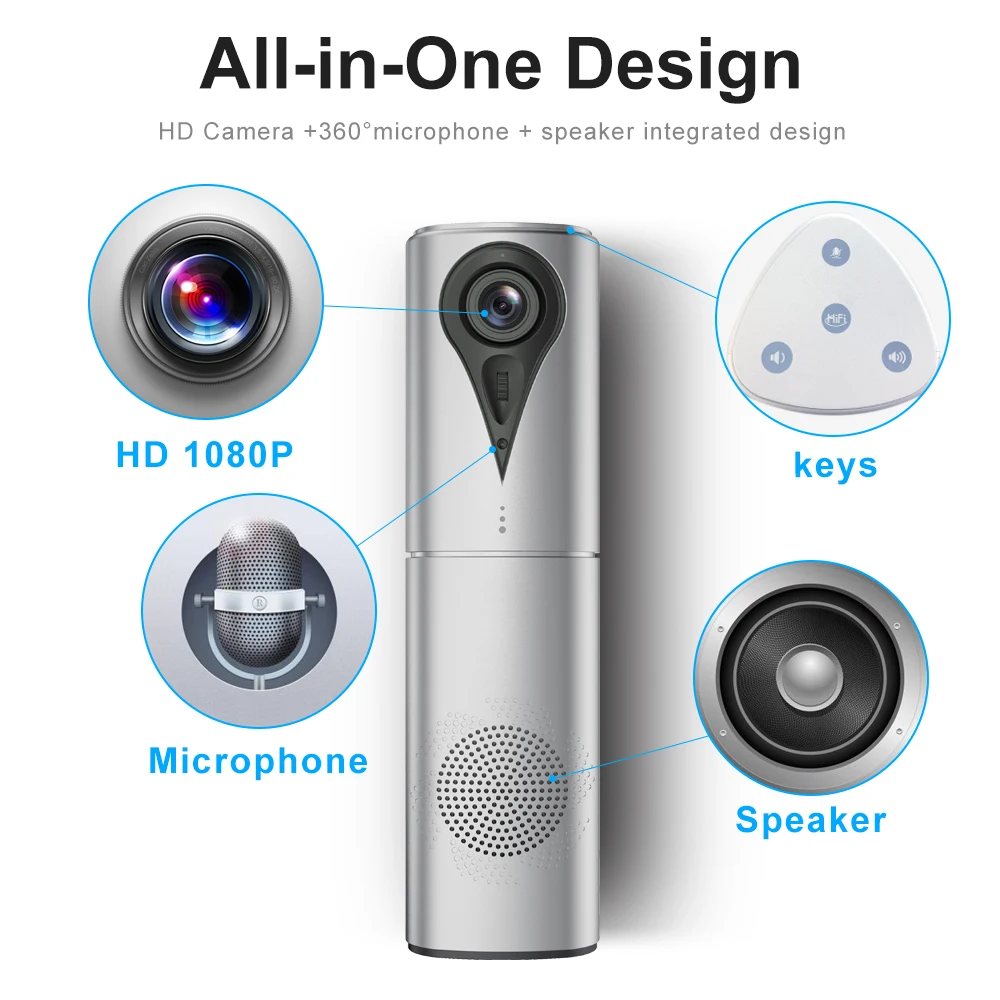 YSX-K8 Level 10 Meeting Portable HD Multi-Device video conference system all in one Camera for Videoconference Telemedicine