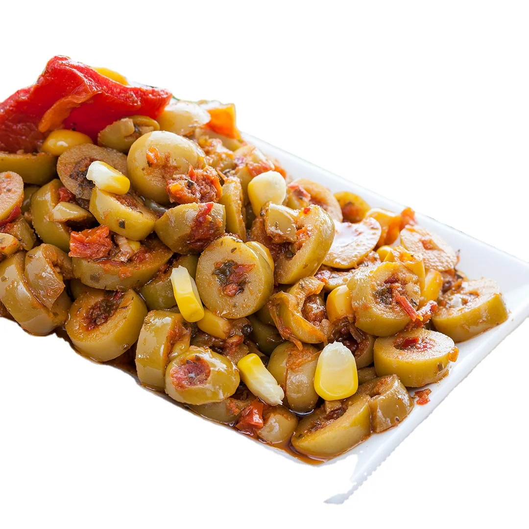 
 Эгейский оливковый салат 2 кг, вакуумная тарелка  