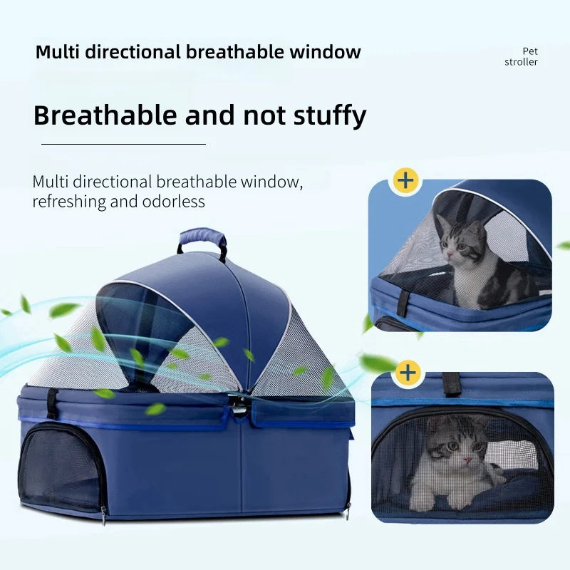 Wholesale Fine Quality Multi-Purpose Pet Vehicle Shock-Proof Wheel Folding Pet Cart
