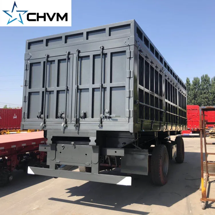 Китай прицеп 2 оси Тяговый буксировочный Долли грузовой полный Traile rFence прицеп насыпной грузовой Трактор Гидравлический самосвал для продажи