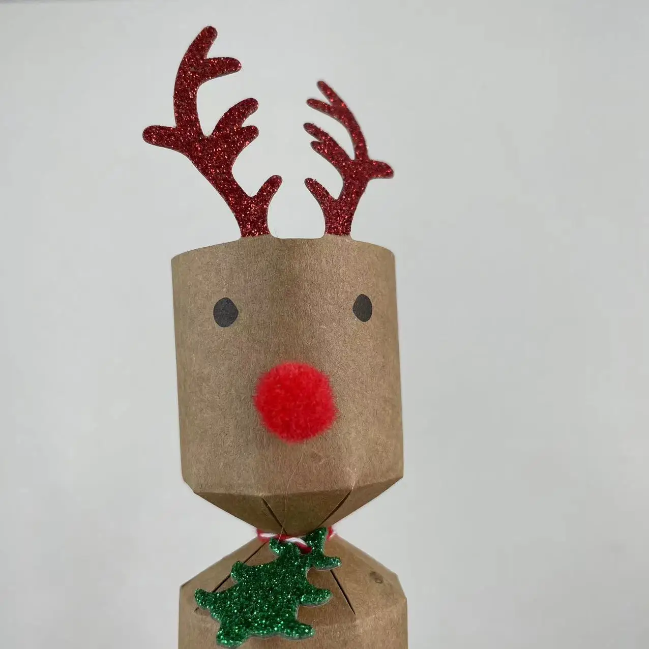 Unique cute hand-made paper crafts with confetti inside for Christmas