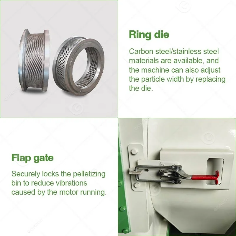 Ring Mold Granulator 1mm Sheep Pig Feed Processing Pellet Production Maker Machine for Make Grass Feed