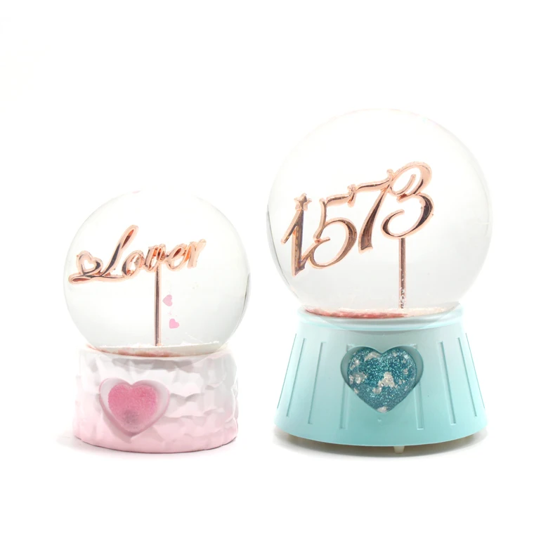 Personalized Zinc Alloy Dream Alphabet Snow Globe Fairy With Pink Print Resin Base And Silver Glitter White Snow