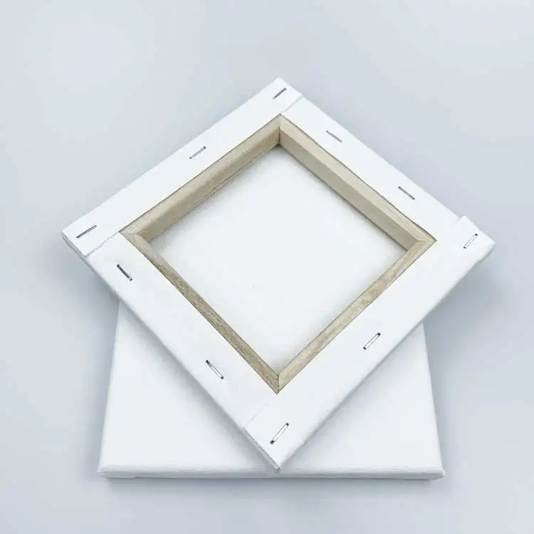 
High Quality Customize Small Square Blank Stretched Canvas For Kids Painting 