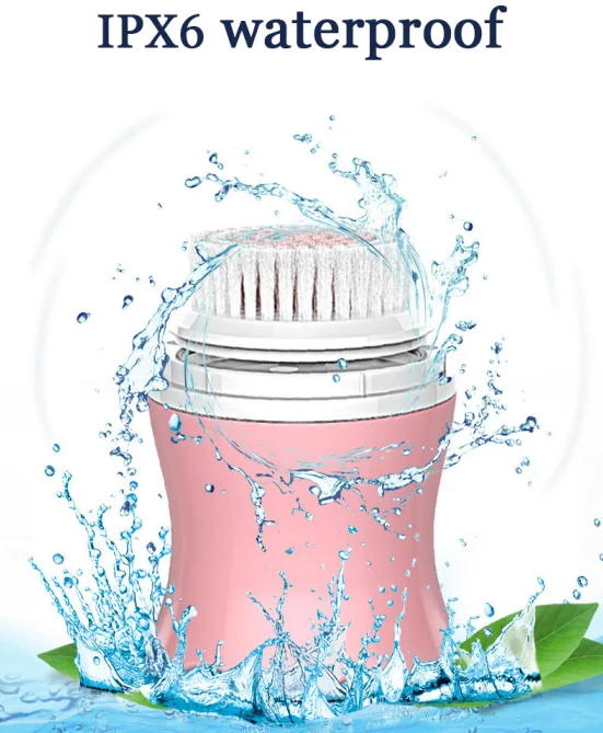 
Facuru Odm Electric Silicone Facial Cleansing Brush For Face Silicone Electric Facial Cleansing Brush Pink 
