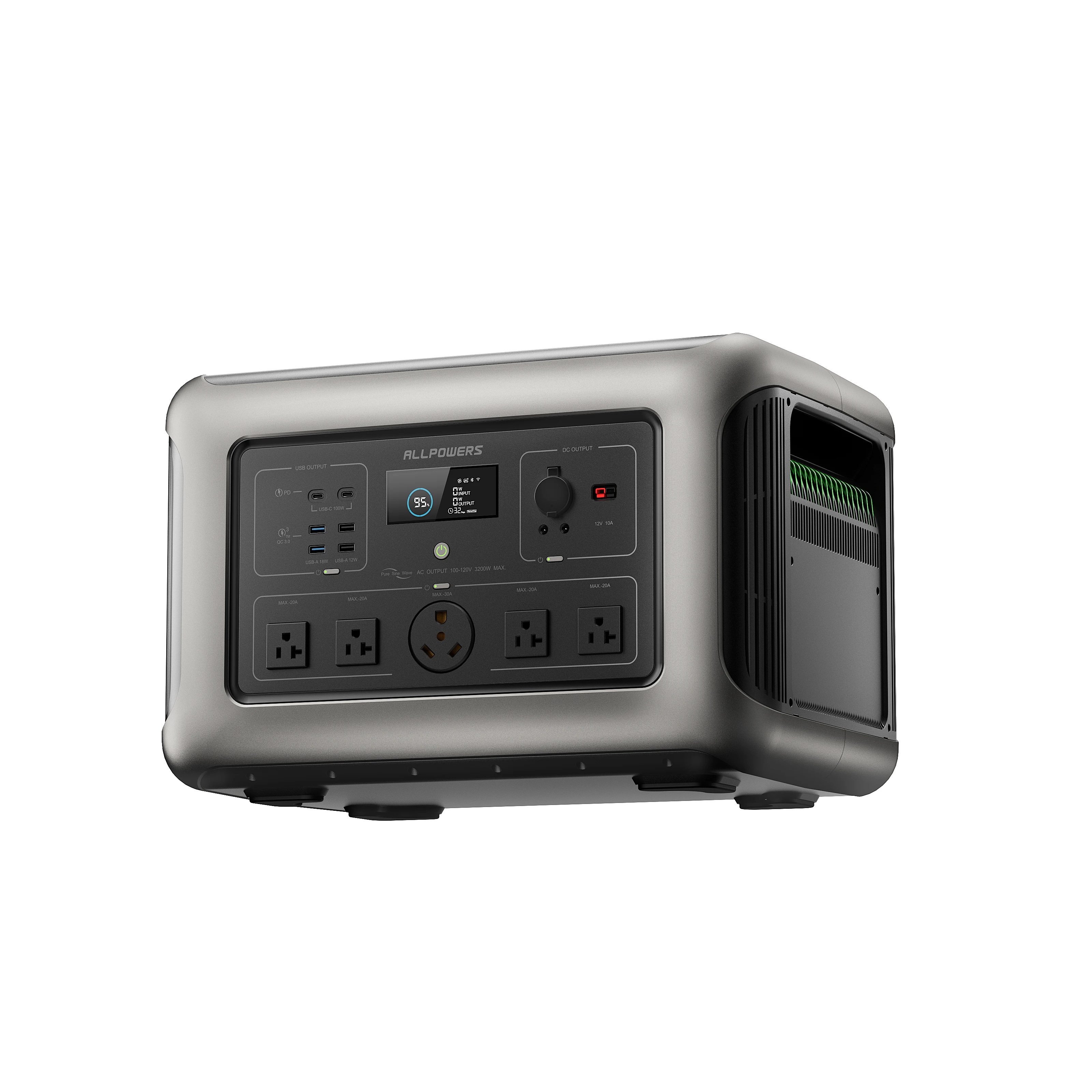 Factory New Design R3500 Watt Large Capacity Solar Power Station with 3200w AC Output Solar Power Supply