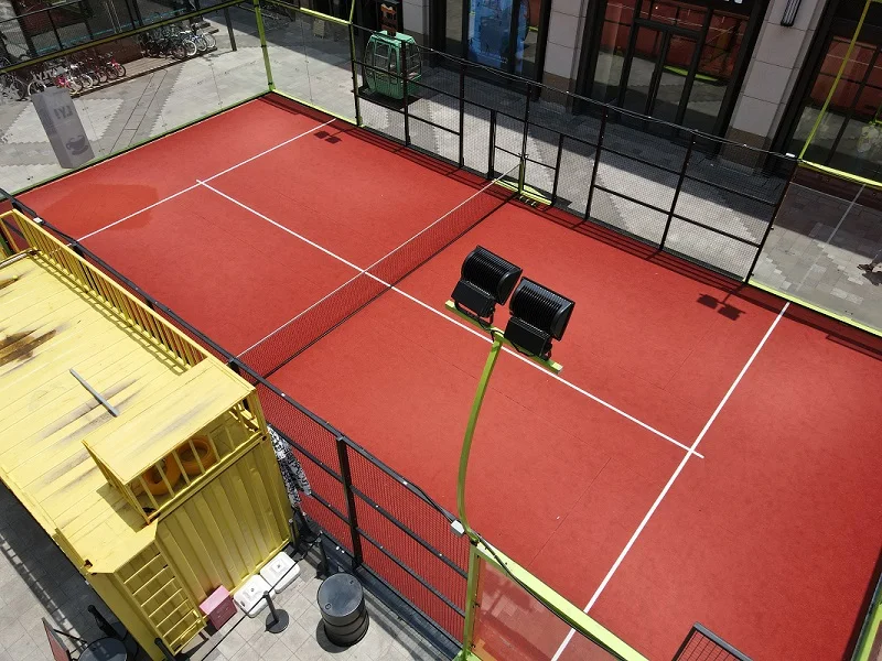 10X20m Good Quality Outdoor indoor Paddle Court with Artificial Tennis Grass roof cover
