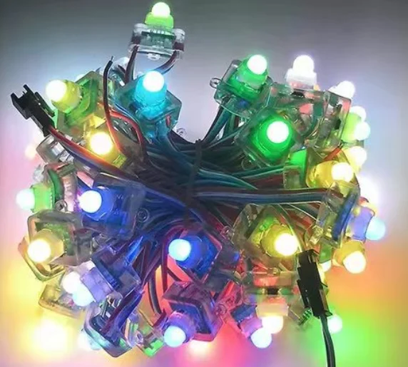 Best selling LED lights 0.3w Full Colors RGB Square IC WS2811 regulated bullet led pixel nodes connect Led Pixel Light
