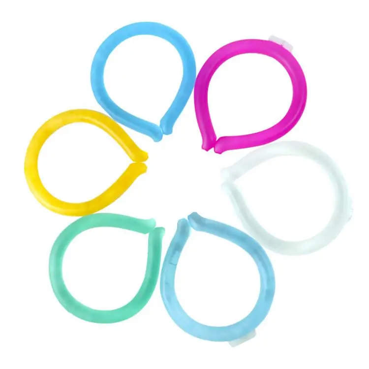 Neck Cooling Tube Custom ice sports wearable wrap ring cooler reusable PCM Gel Freeze Cooling Custom temperature pack