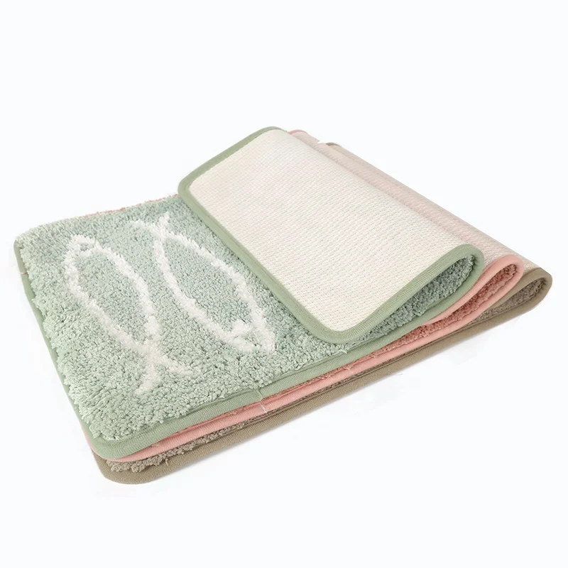 Home Good Absorbent Non Slip Microfiber Cartoon Bath Mat