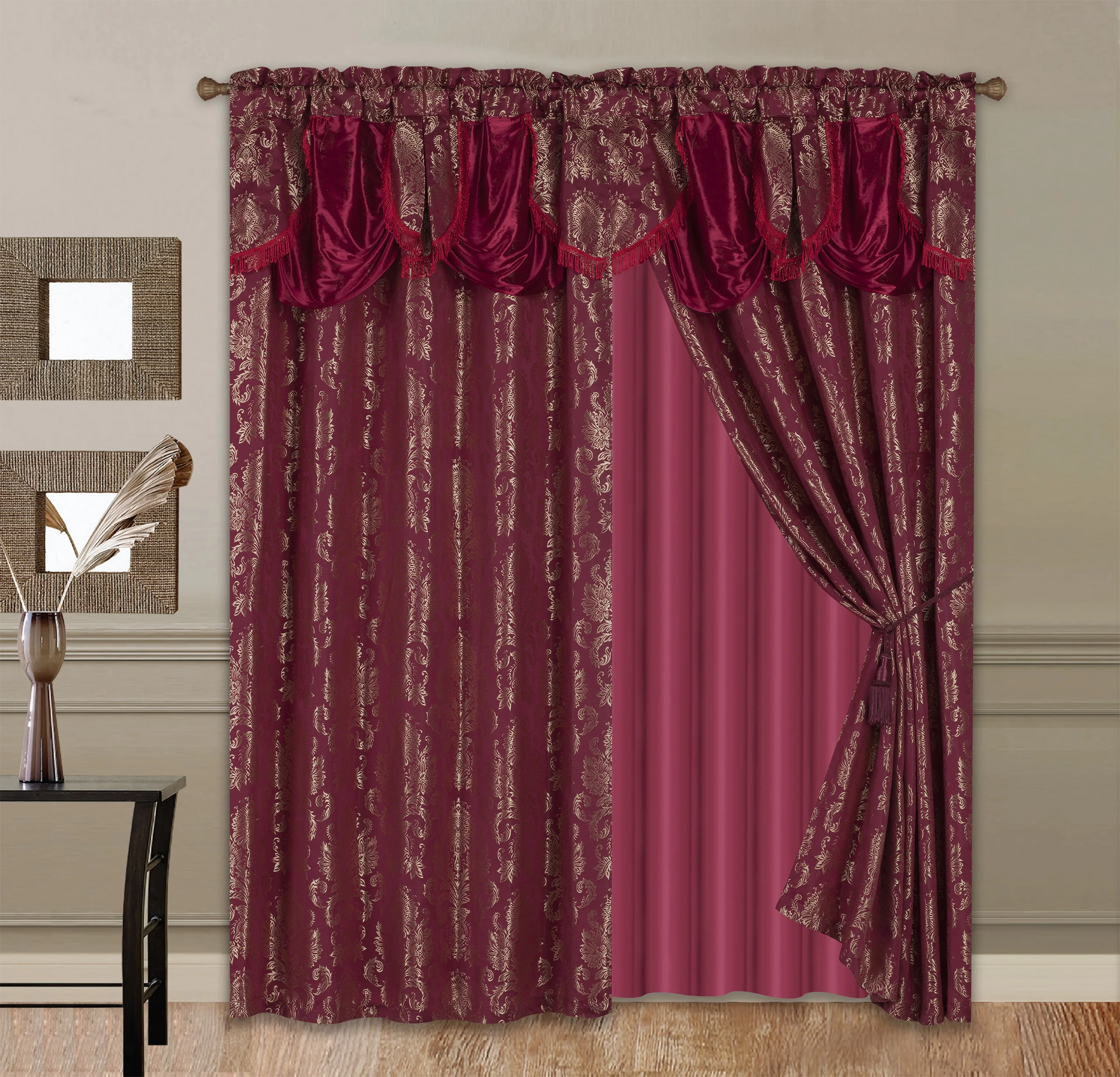 Luxury Classical Hotel Window Curtain Design With Dubai Style