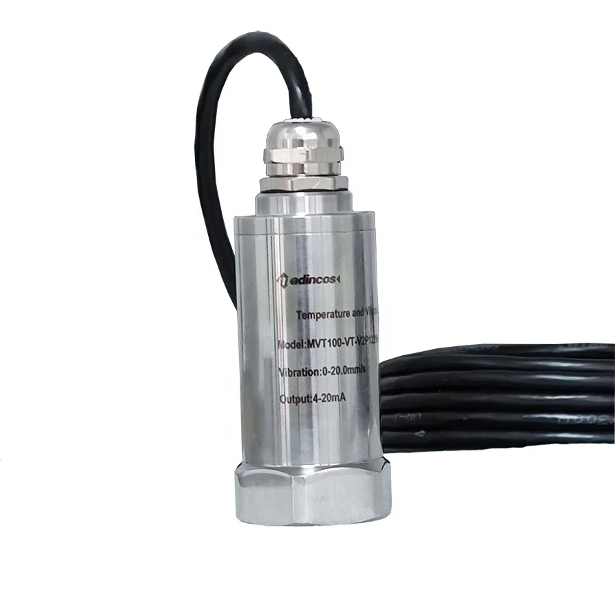 MVT100-VT:  0-100degc Isolated Advanced 2 WIRE 4-20ma High Temperature Vibration Velocity Transmitter for Pump, Motor System
