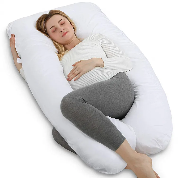 The best-selling U-shaped full body pillow with detachable zipper cover for pregnant women, and a pillow with velvet cover