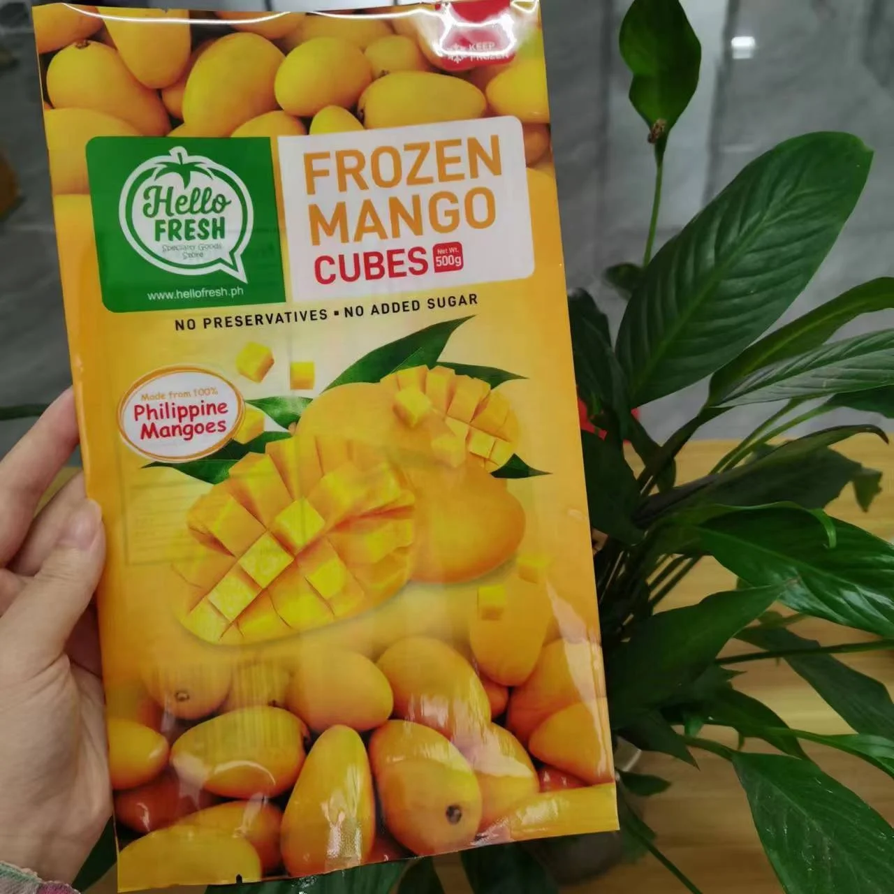 Wholesale Plastic Bags Frozen Custom Resealable Fruit Food Zip Packaging Laminate Plastic Bags For Frozen Bags Vacuum Mango