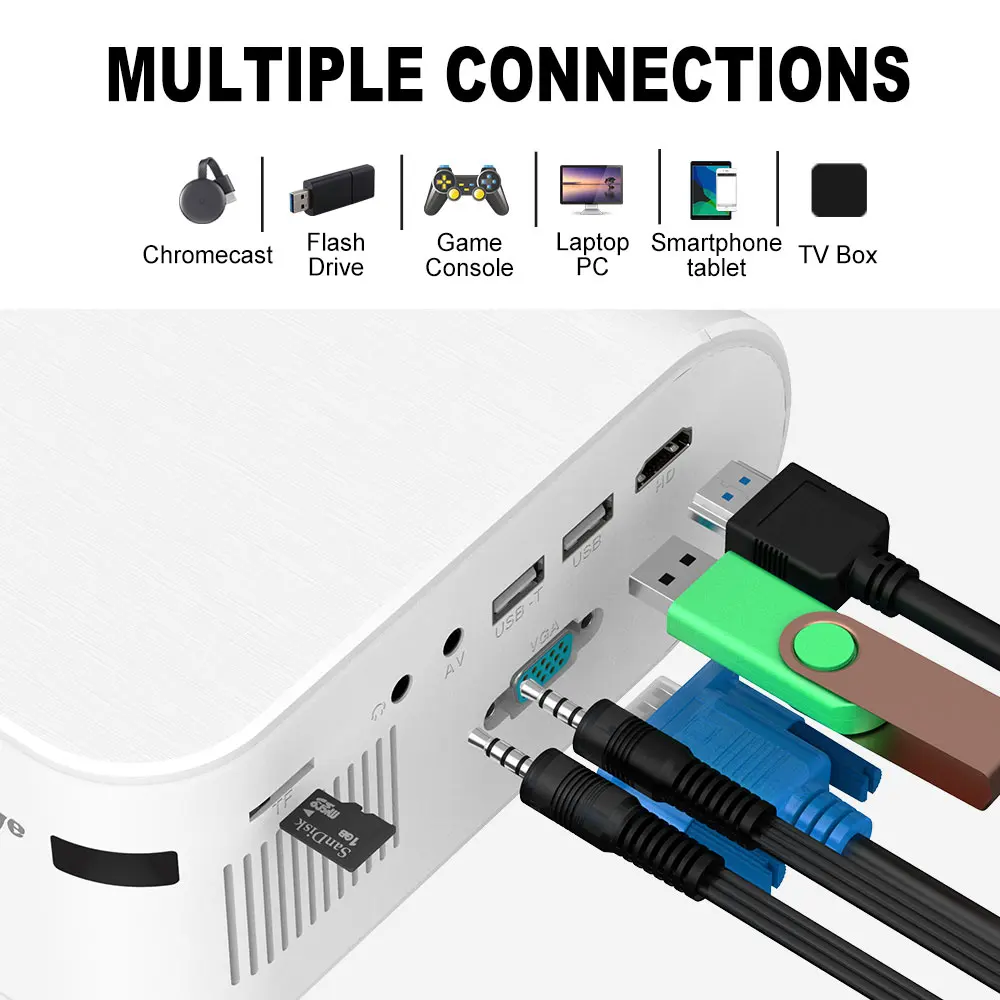  Latest Design Screen Led Portable Proyector Best Mini 4k 3d UWireless Android Wifi Multi Video