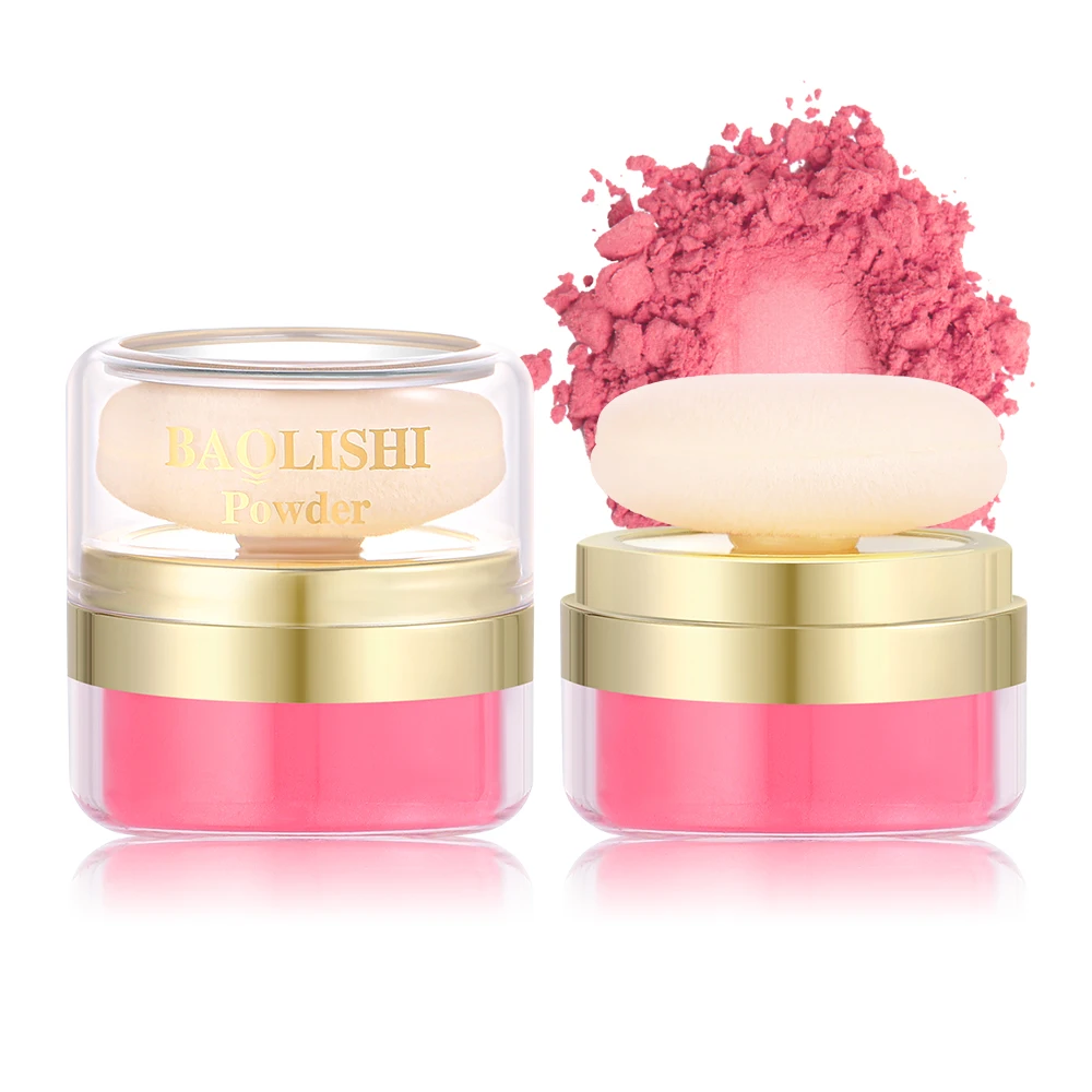 OEM Loose Powder Blush Air Cushion Blush Natural Blusher Bright Shimmer Face Blush for Cheek Highly Pigmented Blush Makeup