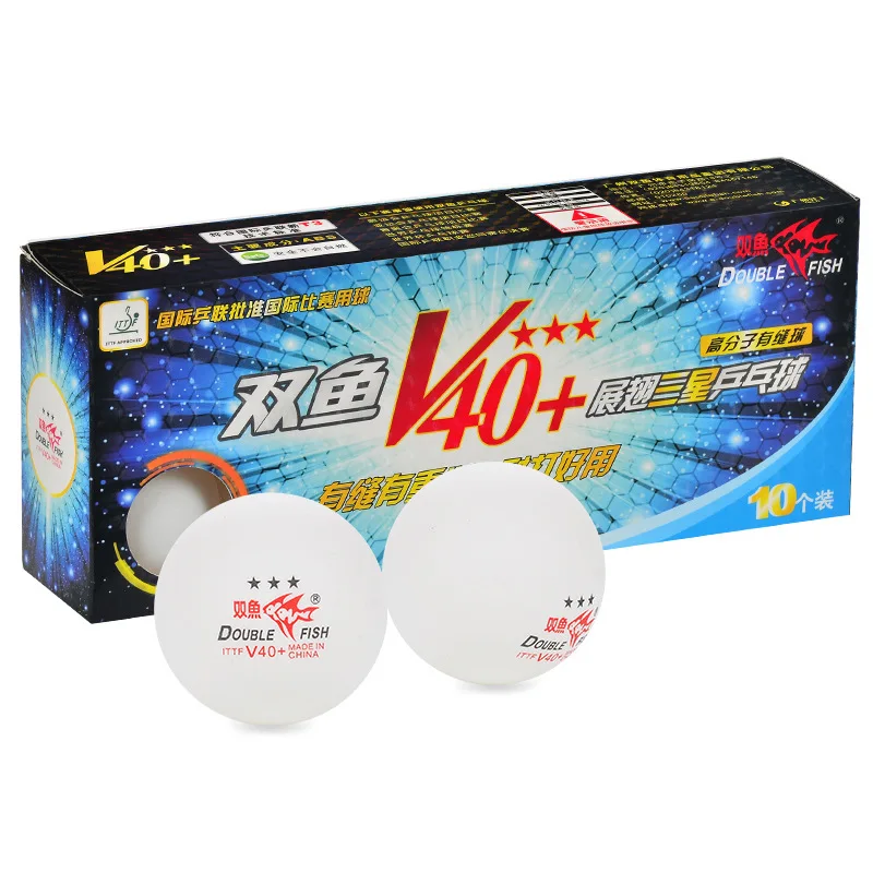Double Fish Table Tennis 3 Star ITTF V40+ New Material Table Tennis Balls Cheap New Technology Ping-Pong Balls