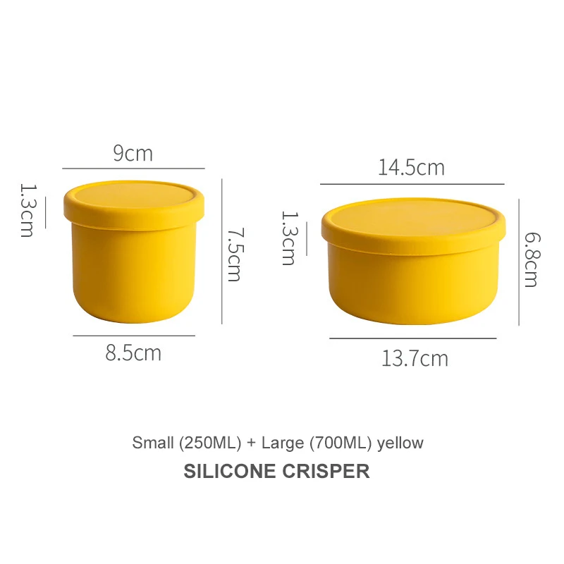 Профессиональное производство, Мини Круглая Коробка для свежести, пищевой силиконовый Ланч-бокс с крышкой