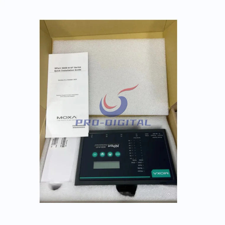MOXA NPort 5650-8-DT 8-port RS-232/422/485 desktop device server with DB9 male connectors