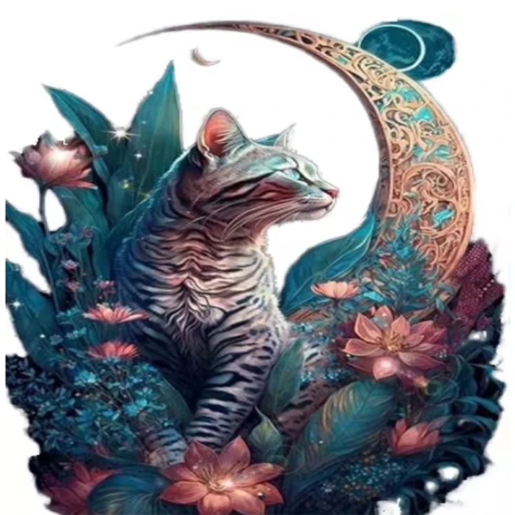 Cat diamond doz kit diy diamonds art puzzles mosaic art rhinestone art wall painting for home dec.